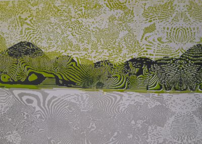 Karin Nowak: Digitale Landschaft, Serie - Siebdruck 2023